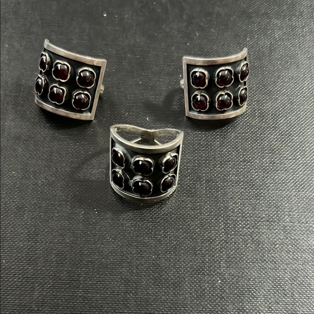 Silver And Purple Statement Ring Set - image 1